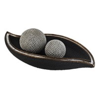 PEARL STONE DECORATIVE BOWL WITH SPHERES   557971411